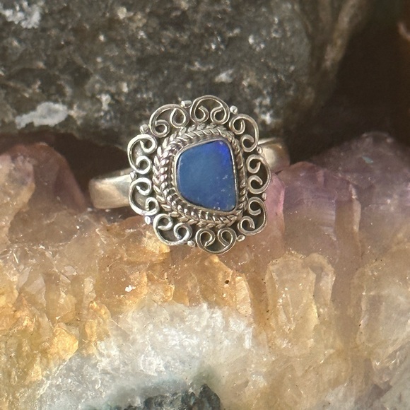 Opal sterling silver ring - Picture 2 of 4